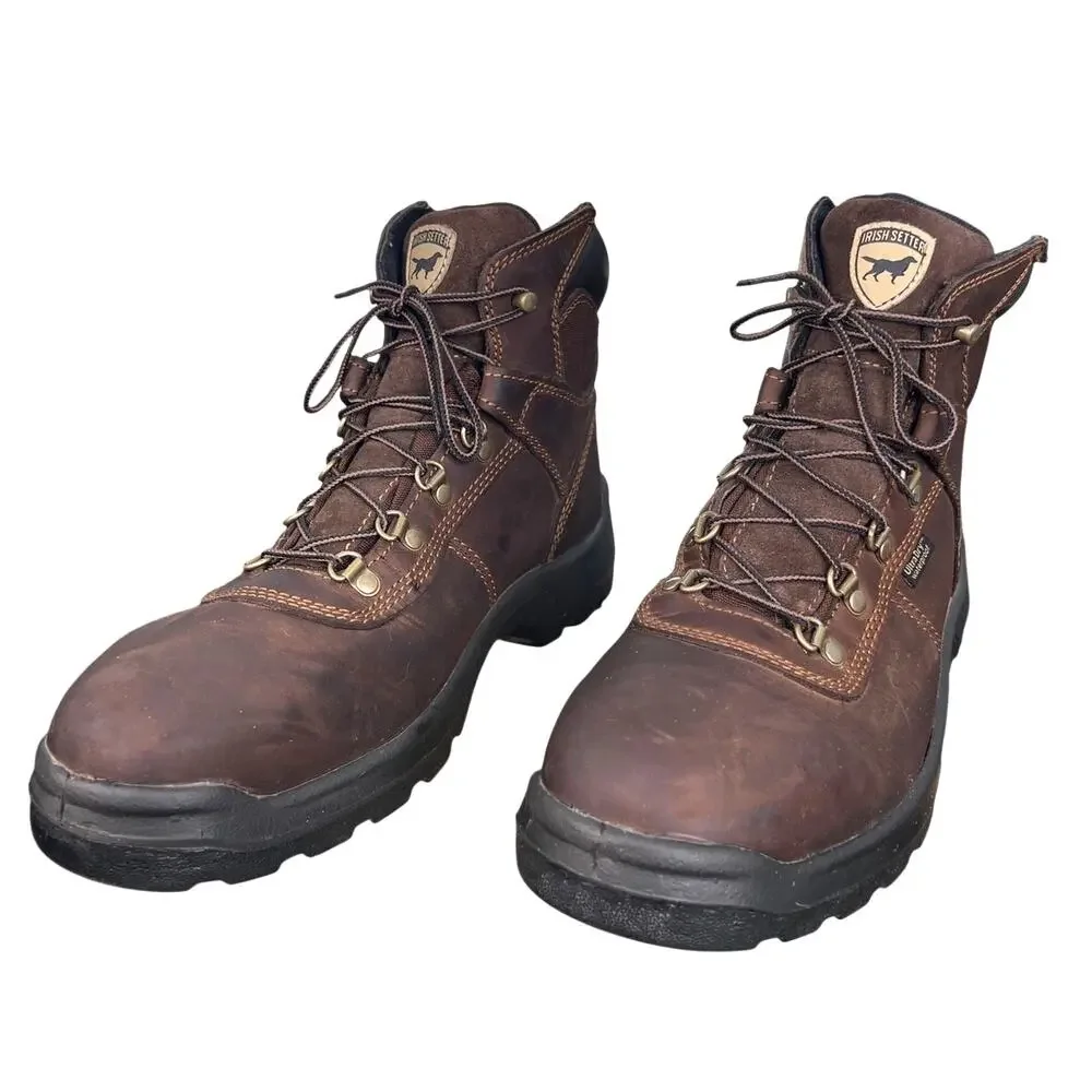 Irish Setter X Red Wing Men’s Ely Brown Steel Toe Work Boot Size US 12